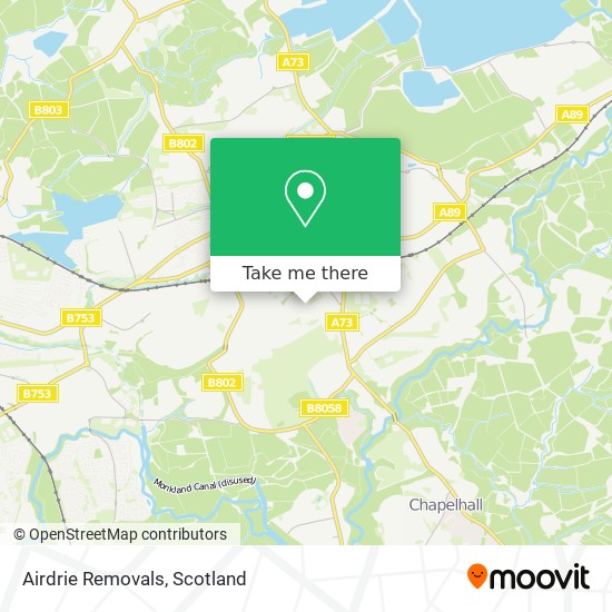 Airdrie Removals map