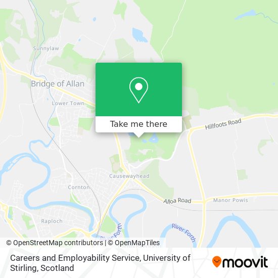 Careers and Employability Service, University of Stirling map