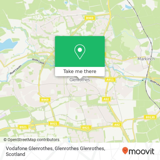 Vodafone Glenrothes, Glenrothes Glenrothes map