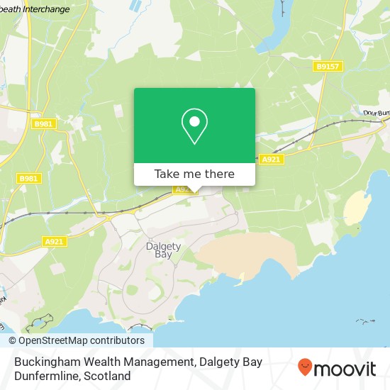 Buckingham Wealth Management, Dalgety Bay Dunfermline map