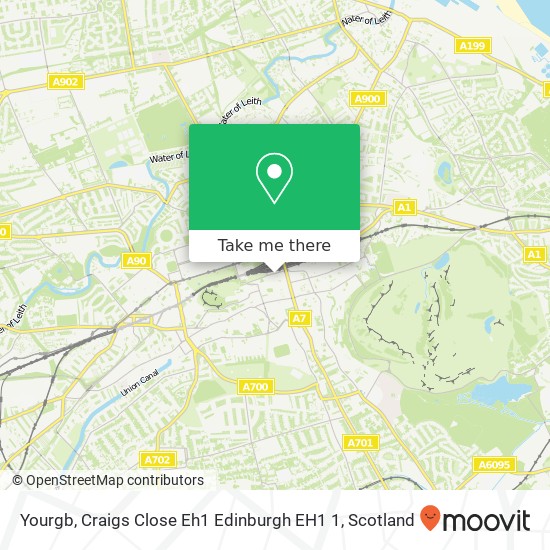 Yourgb, Craigs Close Eh1 Edinburgh EH1 1 map