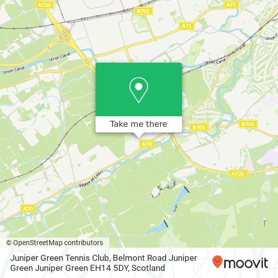 Juniper Green Tennis Club, Belmont Road Juniper Green Juniper Green EH14 5DY map
