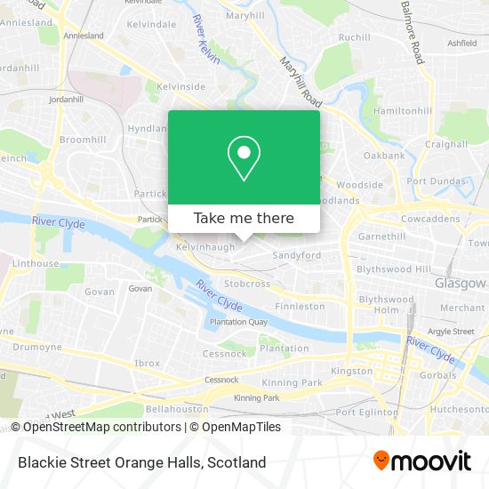 Blackie Street Orange Halls map