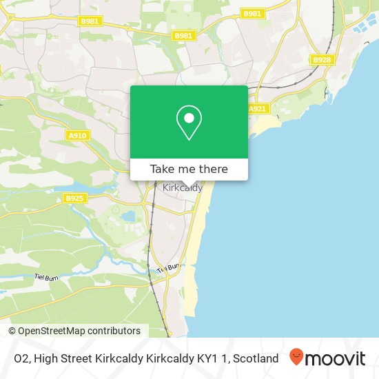 O2, High Street Kirkcaldy Kirkcaldy KY1 1 map