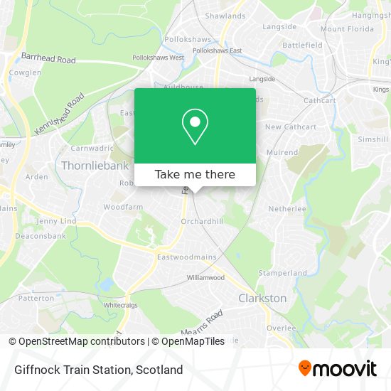 Giffnock Train Station map