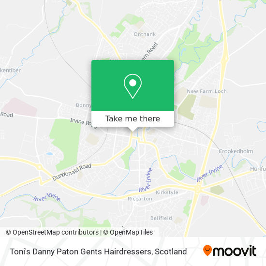 Toni's Danny Paton Gents Hairdressers map