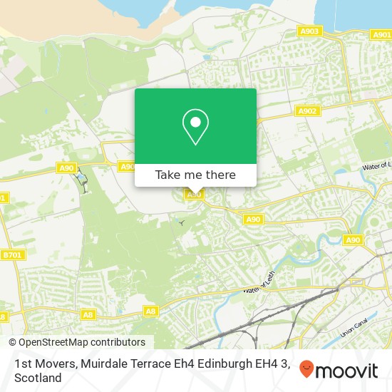 1st Movers, Muirdale Terrace Eh4 Edinburgh EH4 3 map