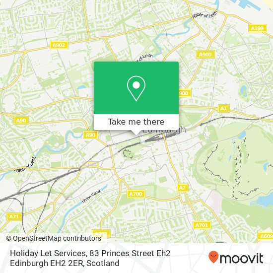 Holiday Let Services, 83 Princes Street Eh2 Edinburgh EH2 2ER map