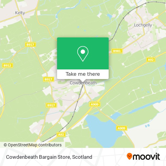 Cowdenbeath Bargain Store map