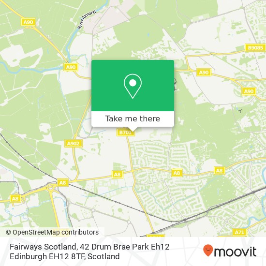 Fairways Scotland, 42 Drum Brae Park Eh12 Edinburgh EH12 8TF map