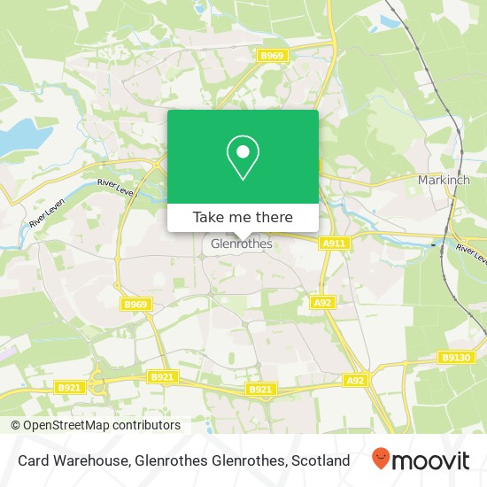 Card Warehouse, Glenrothes Glenrothes map