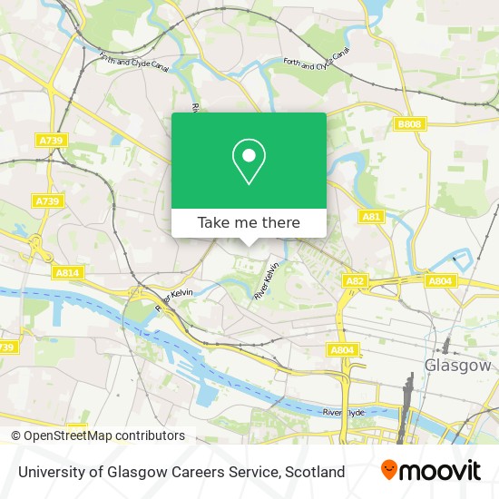 University of Glasgow Careers Service map