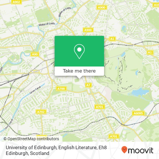 University of Edinburgh, English Literature, Eh8 Edinburgh map