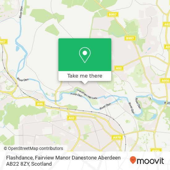 Flashdance, Fairview Manor Danestone Aberdeen AB22 8ZY map