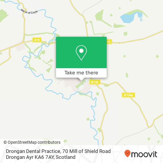 Drongan Dental Practice, 70 Mill of Shield Road Drongan Ayr KA6 7AY map