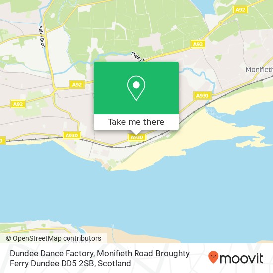 Dundee Dance Factory, Monifieth Road Broughty Ferry Dundee DD5 2SB map