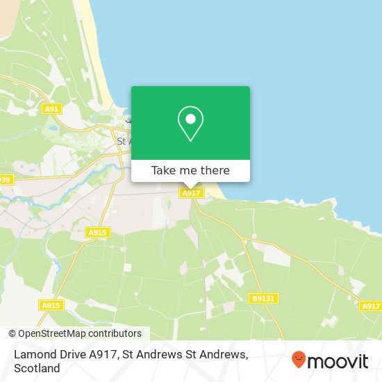 Lamond Drive A917, St Andrews St Andrews map