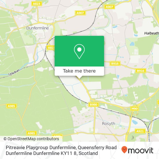 Pitreavie Playgroup Dunfermline, Queensferry Road Dunfermline Dunfermline KY11 8 map