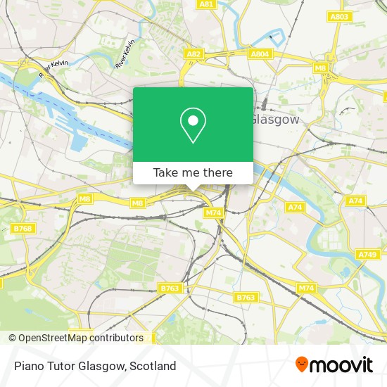 Piano Tutor Glasgow map