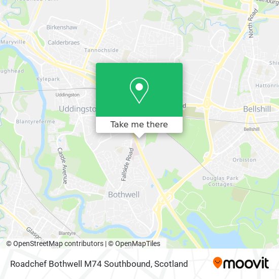 Roadchef Bothwell M74 Southbound map