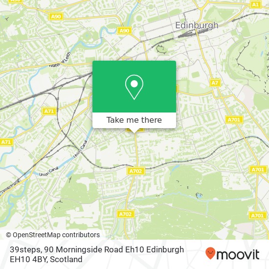 39steps, 90 Morningside Road Eh10 Edinburgh EH10 4BY map