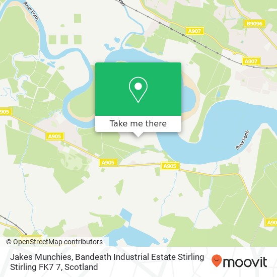 Jakes Munchies, Bandeath Industrial Estate Stirling Stirling FK7 7 map
