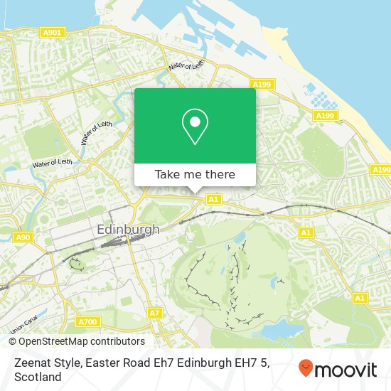 Zeenat Style, Easter Road Eh7 Edinburgh EH7 5 map