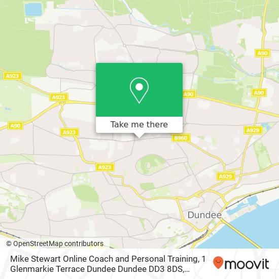 Mike Stewart Online Coach and Personal Training, 1 Glenmarkie Terrace Dundee Dundee DD3 8DS map