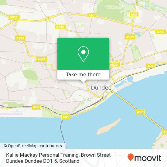 Kallie Mackay Personal Training, Brown Street Dundee Dundee DD1 5 map