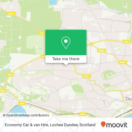 Economy Car & van Hire, Lochee Dundee map