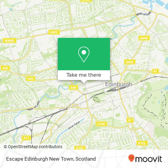 Escape Edinburgh New Town map