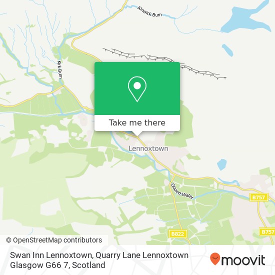 Swan Inn Lennoxtown, Quarry Lane Lennoxtown Glasgow G66 7 map