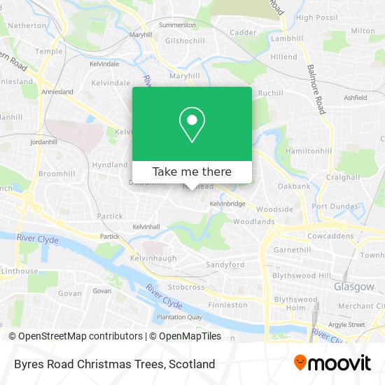 Byres Road Christmas Trees map