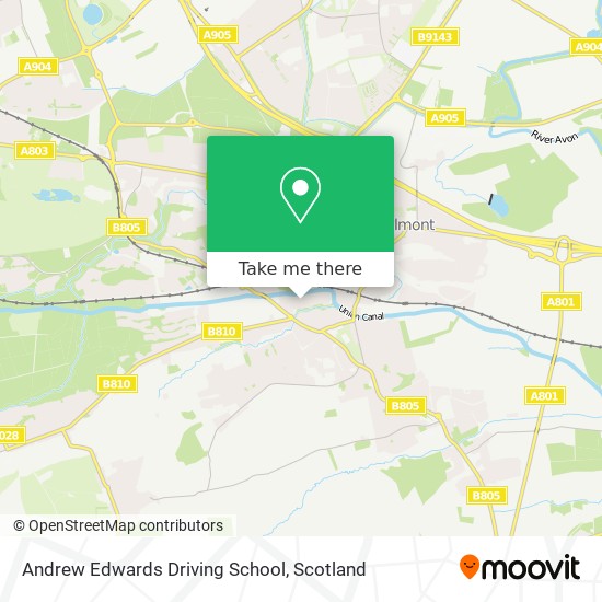 Andrew Edwards Driving School map