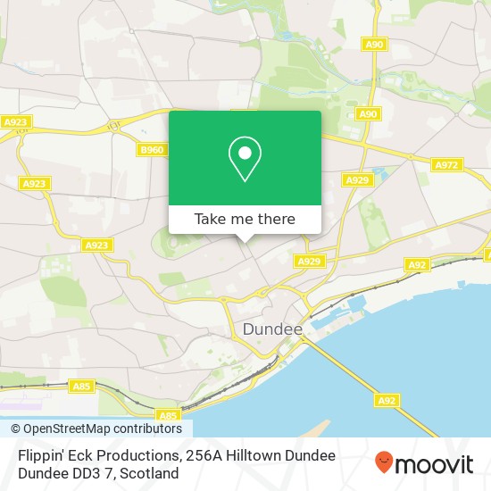 Flippin' Eck Productions, 256A Hilltown Dundee Dundee DD3 7 map