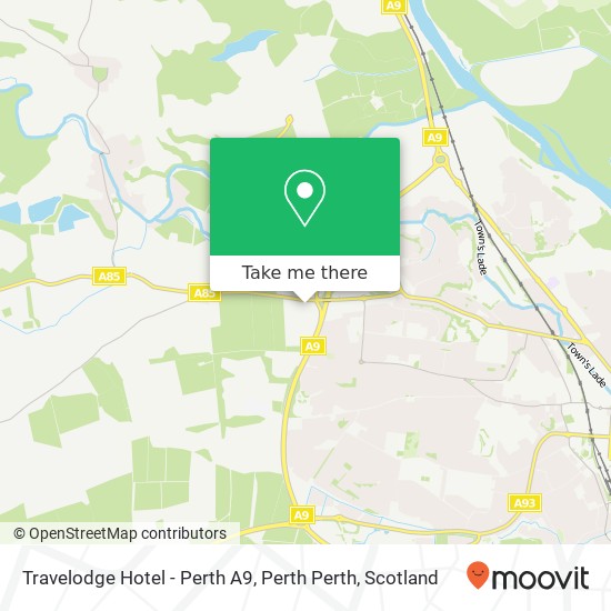 Travelodge Hotel - Perth A9, Perth Perth map