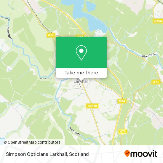 Simpson Opticians Larkhall map