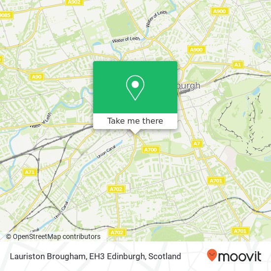 Lauriston Brougham, EH3 Edinburgh map