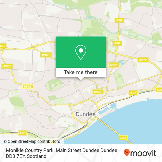Monikie Country Park, Main Street Dundee Dundee DD3 7EY map
