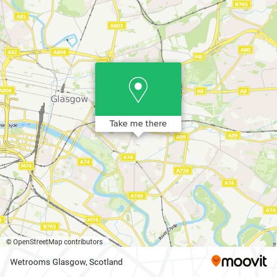 Wetrooms Glasgow map