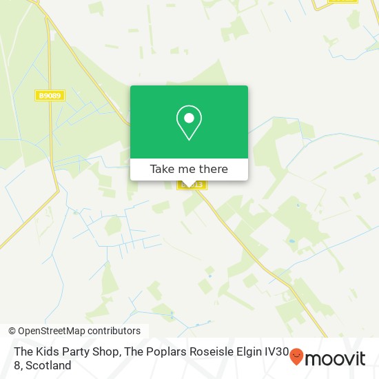 The Kids Party Shop, The Poplars Roseisle Elgin IV30 8 map