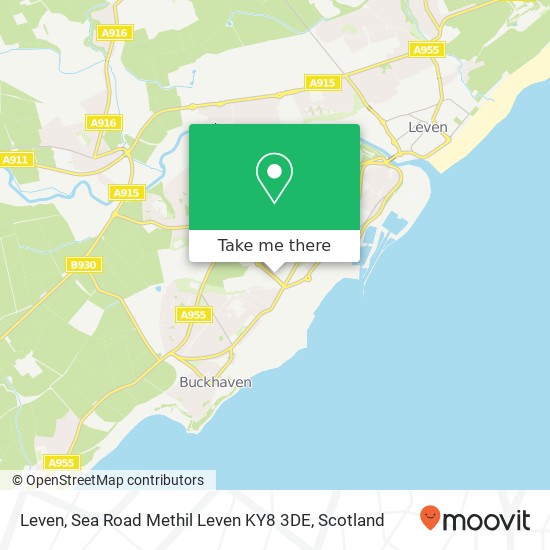 Leven, Sea Road Methil Leven KY8 3DE map