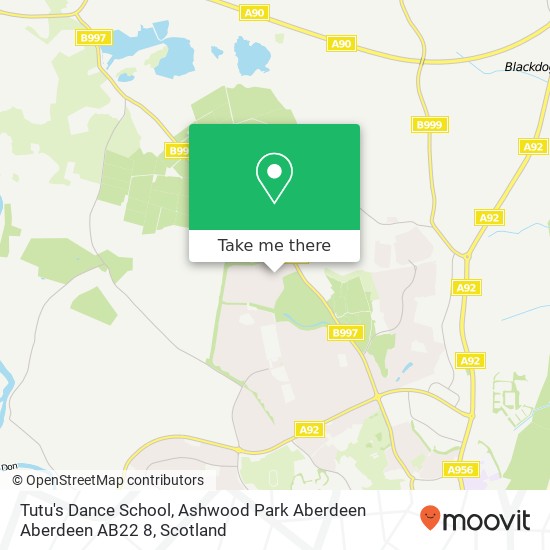 Tutu's Dance School, Ashwood Park Aberdeen Aberdeen AB22 8 map