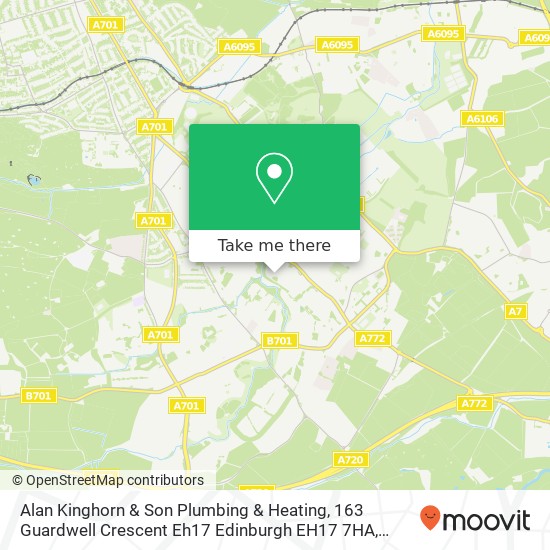 Alan Kinghorn & Son Plumbing & Heating, 163 Guardwell Crescent Eh17 Edinburgh EH17 7HA map