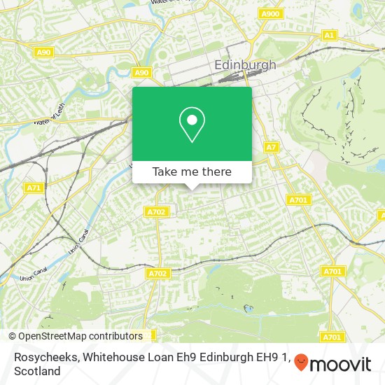 Rosycheeks, Whitehouse Loan Eh9 Edinburgh EH9 1 map