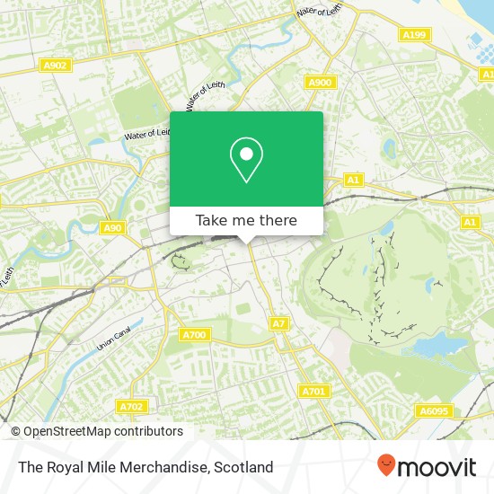 The Royal Mile Merchandise map