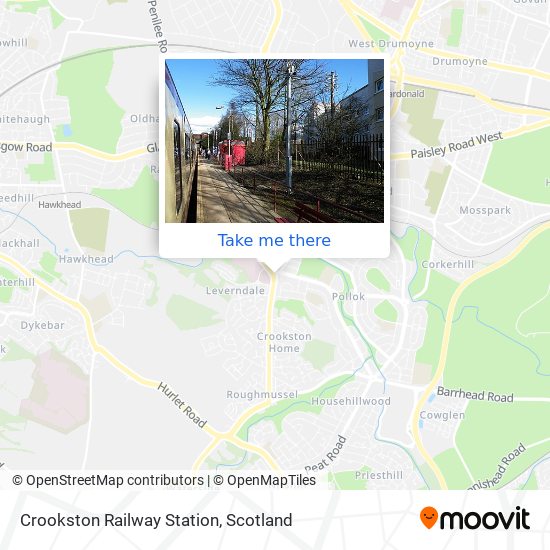 Crookston Railway Station map