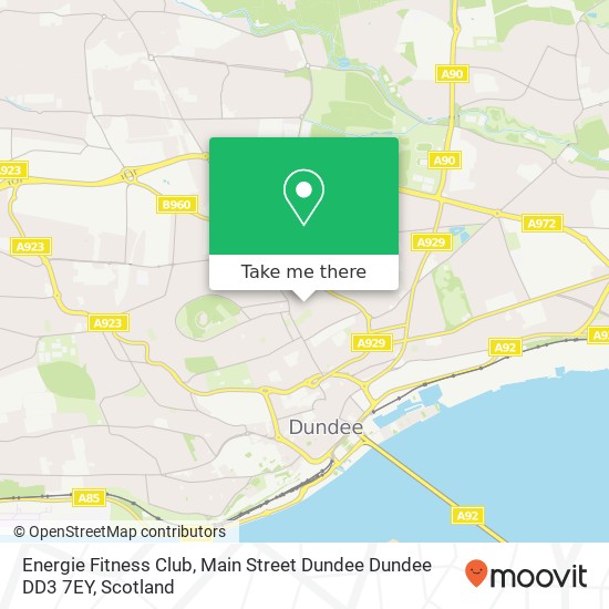 Energie Fitness Club, Main Street Dundee Dundee DD3 7EY map