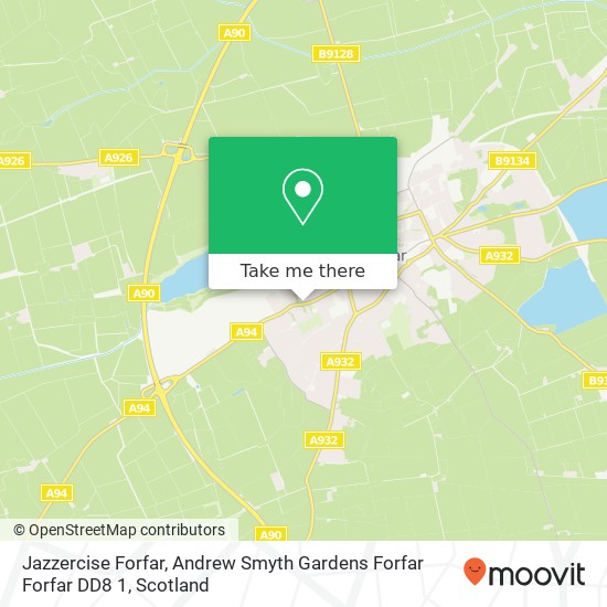 Jazzercise Forfar, Andrew Smyth Gardens Forfar Forfar DD8 1 map