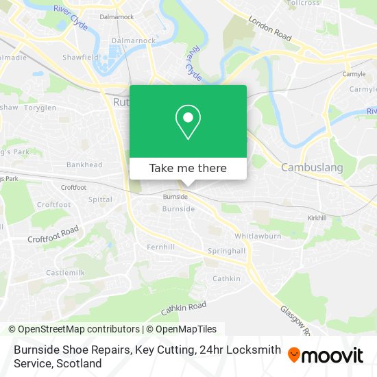 Burnside Shoe Repairs, Key Cutting, 24hr Locksmith Service map